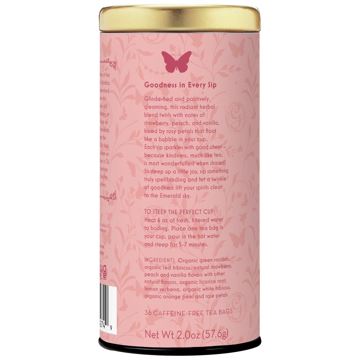 Ingredients highlighted to showcase natural flavors and rosy hibiscus notes.