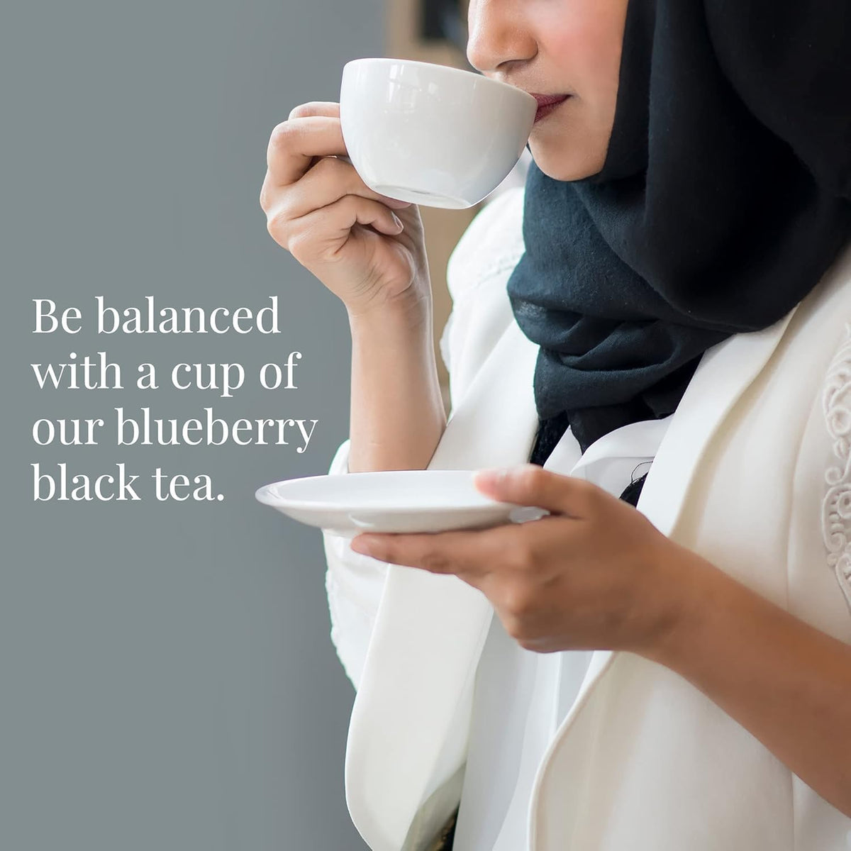 The Republic of Tea Wild Blueberry Tea bags closeup for daily brew