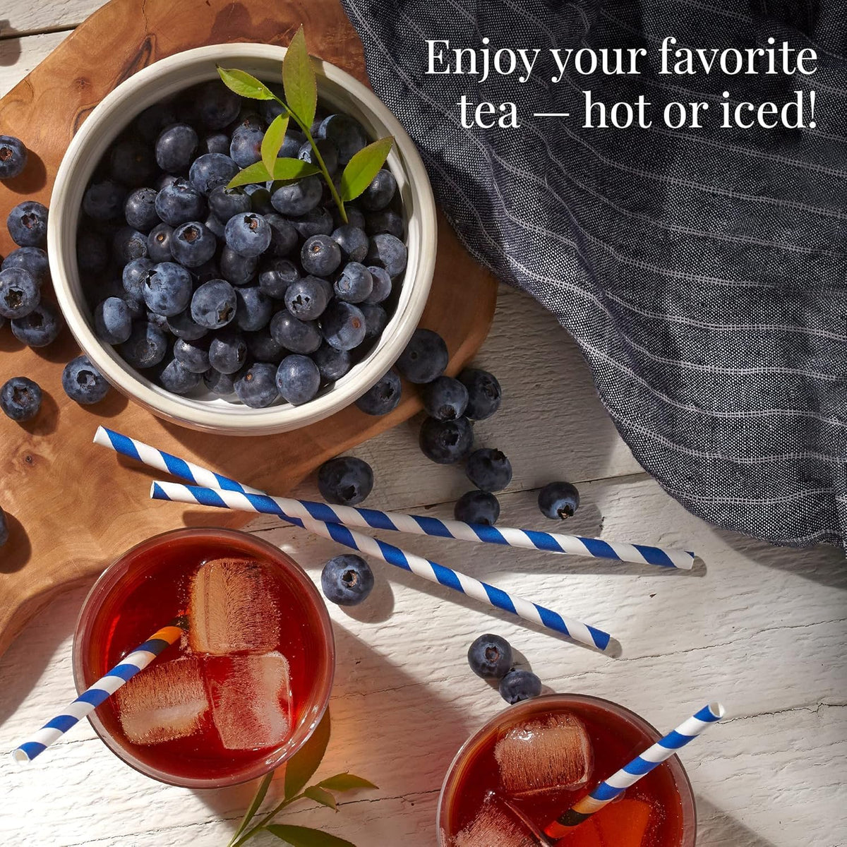 The Republic of Tea Wild Blueberry Tea infuser ready for a flavorful steep