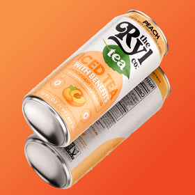 The Ryl Co Peach Iced Tea stacked cans suggest chill-ready options for gatherings
