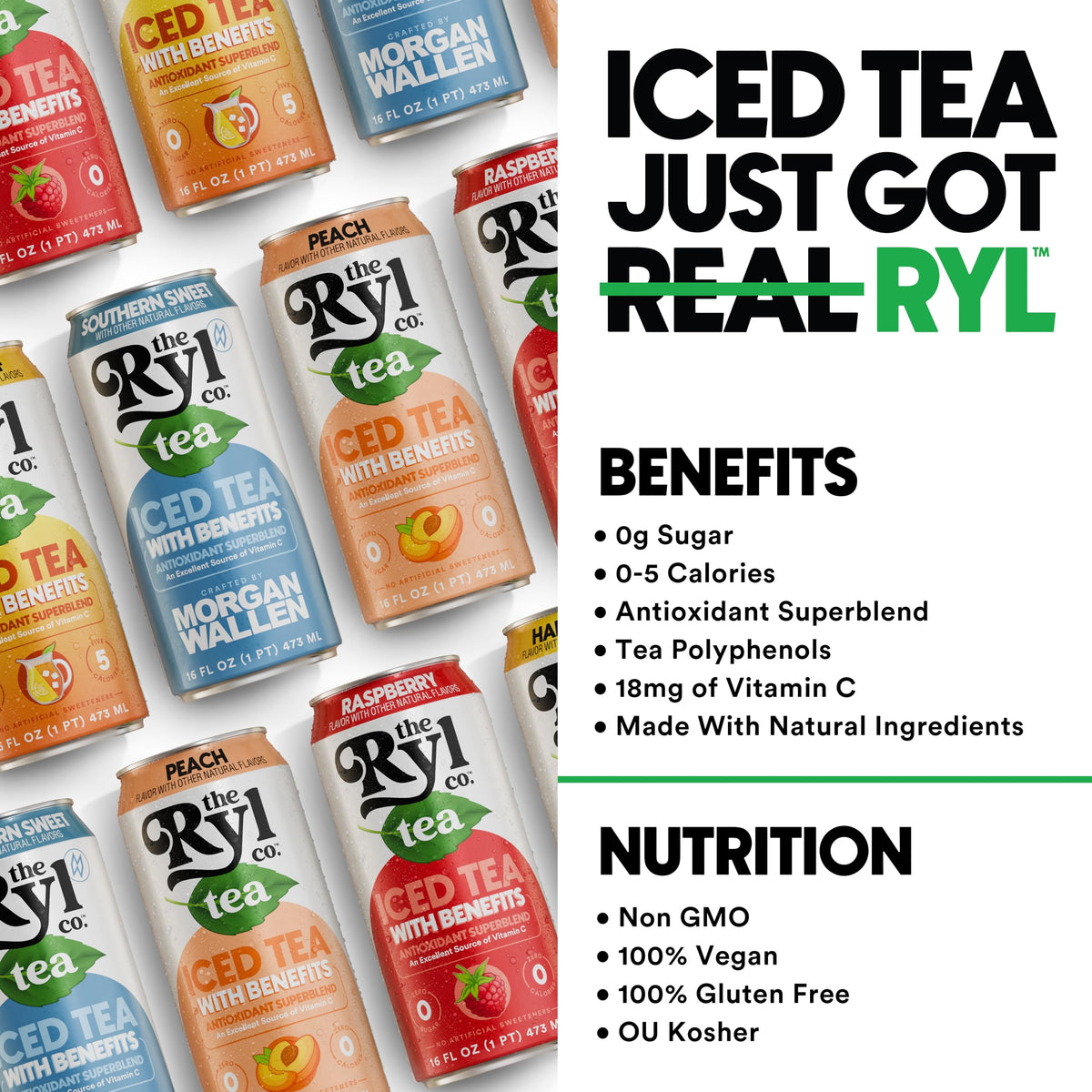 The Ryl Co Raspberry Iced Tea can provides antioxidant-rich, low-calorie flavor.
