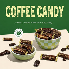 The Snackery coffee candy in a desk setup for a quick break.