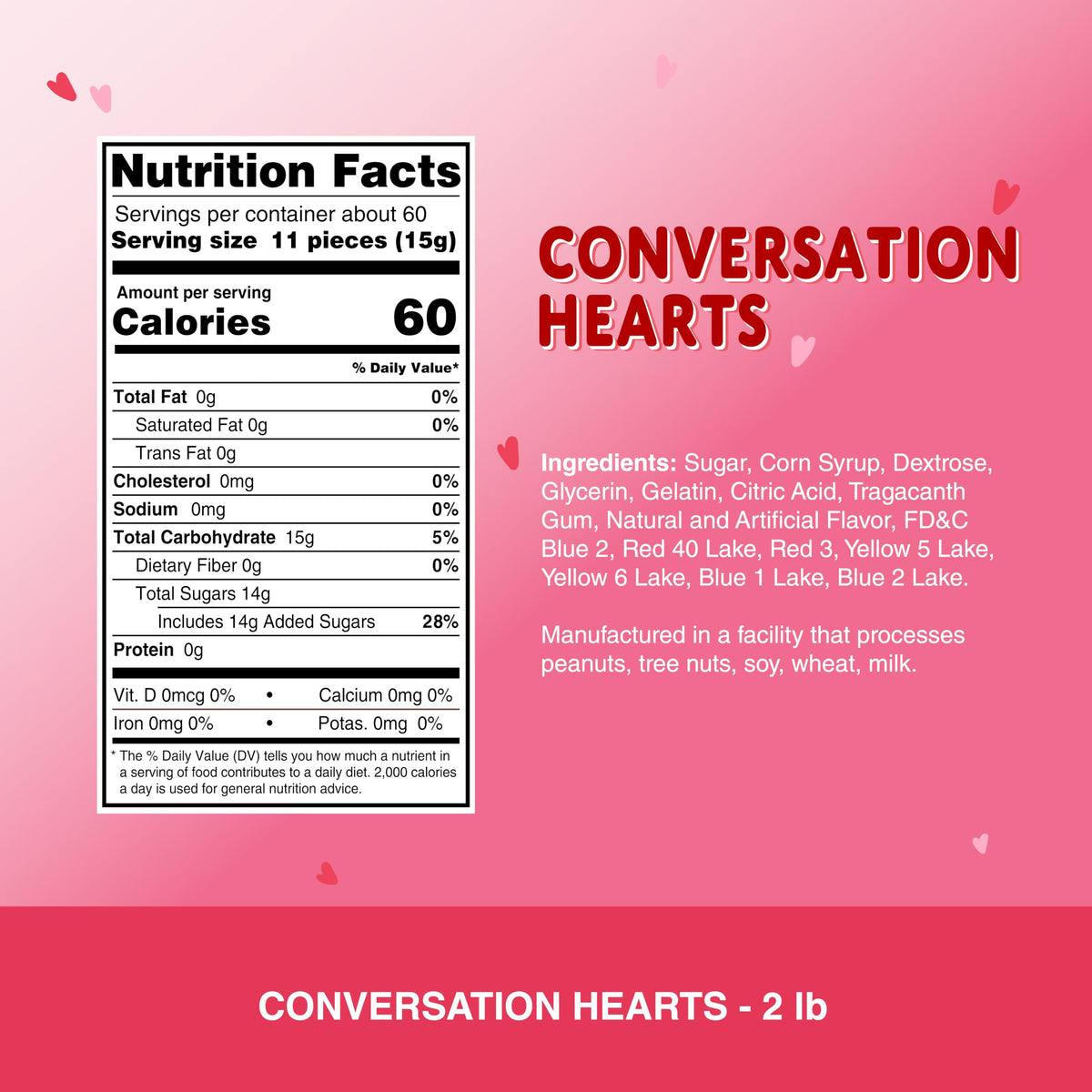 The Snackery Conversation Hearts party collection ideal for bowls, favors, and celebrations