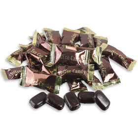 The Snackery dark coffee candy in a 1lb bag offers fresh flavor on the go.