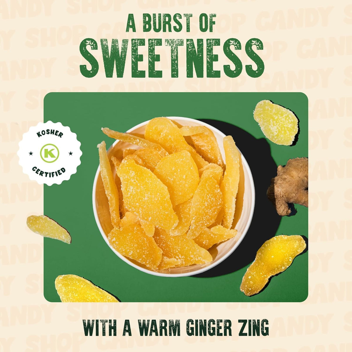The Snackery ginger slices arranged for snacking, highlighting versatility.