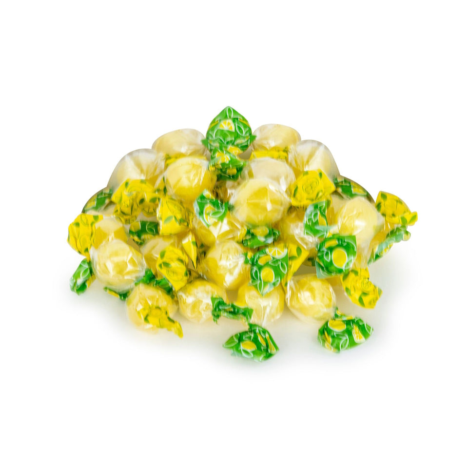 The Snackery Limoncini hard candies pack with sparkling center, ideal for sharing or gifting.