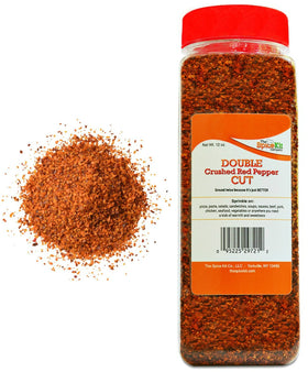 The Spice Kit Company Double Cut Crushed Red Pepper 12oz: seed-free flakes for easy seasoning.