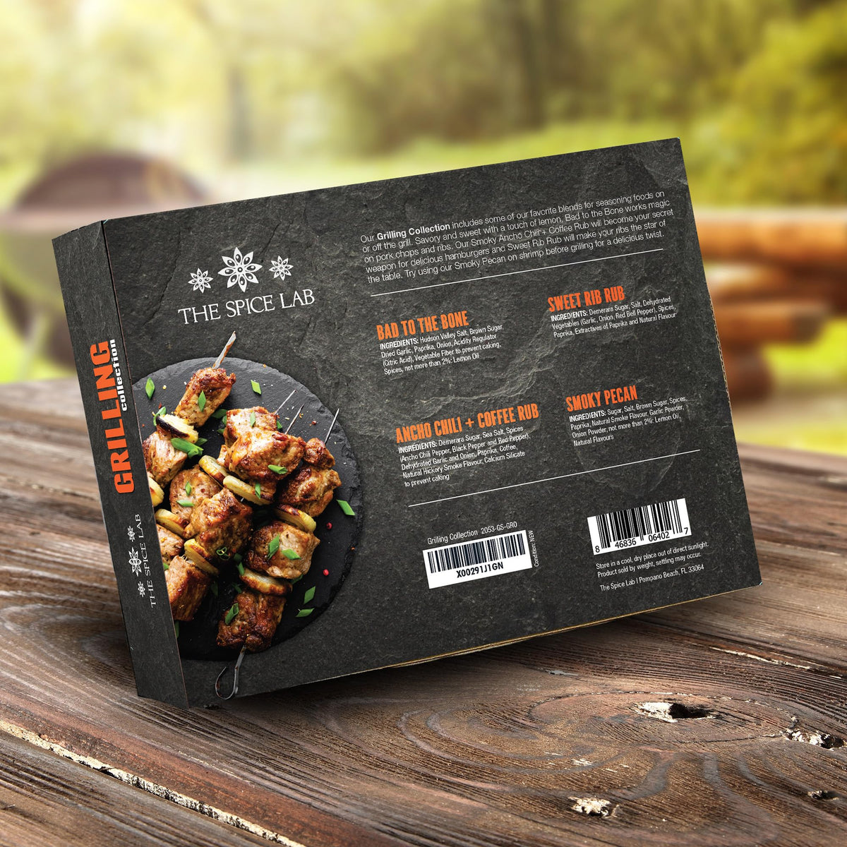The Spice Lab on the grill at the patio highlighting flavorful cooks.