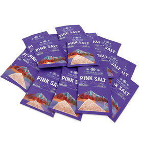 The Spice Lab Himalayan pink salt 100-packets packaging for easy restocking.