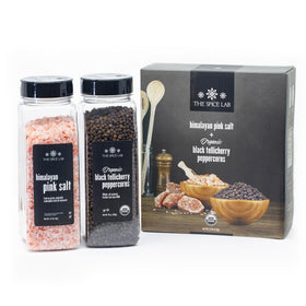 The Spice Lab pink Himalayan salt coarse tub for cooking and seasoning.