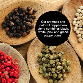 The Spice Lab Rainbow Peppercorns whole bottle showcases premium whole peppercorns