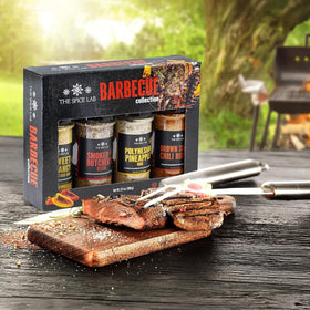 The Spice Lab Smoked Butchers Blend bottle provides deep smoky notes for beef and pork.