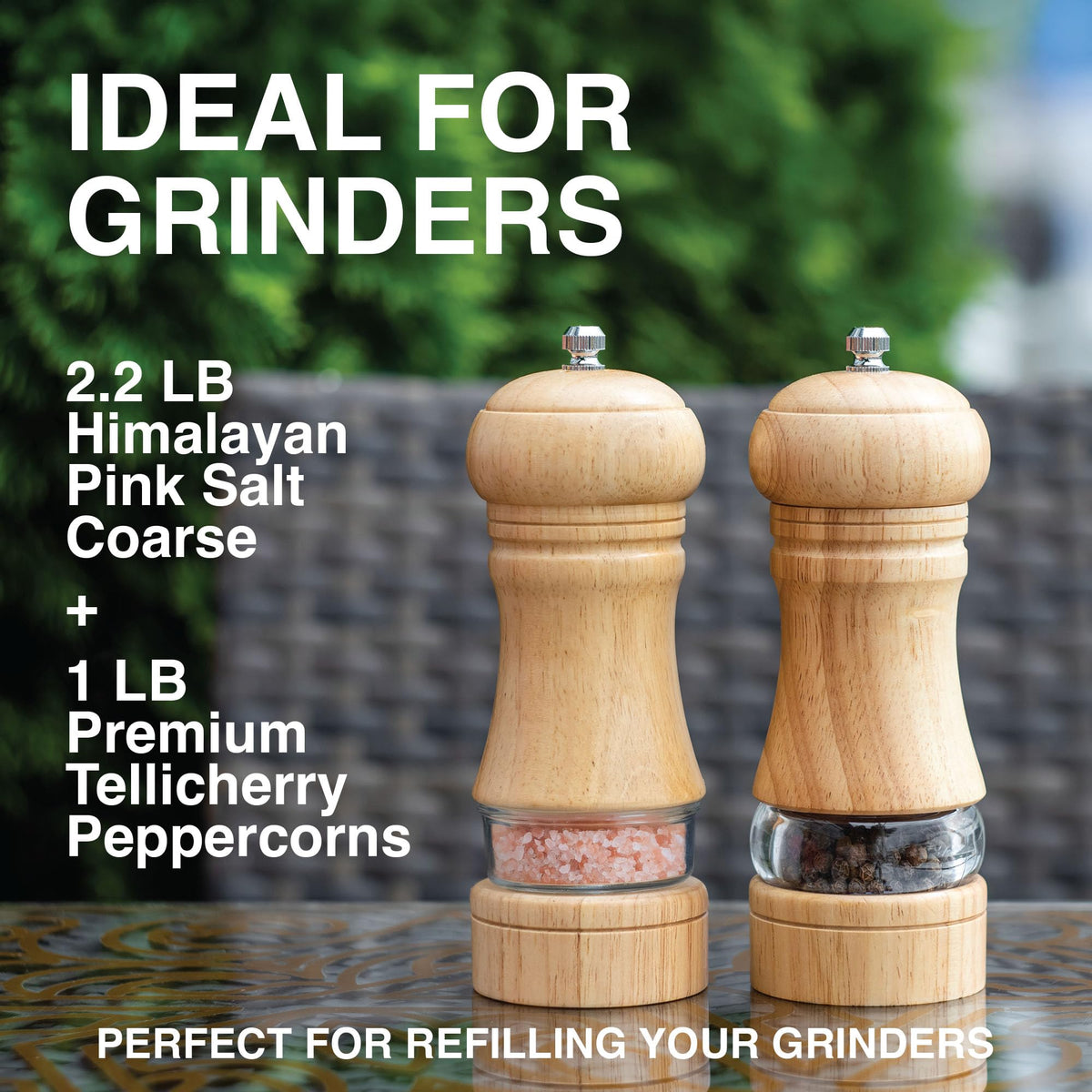 Vietnamese Tellicherry peppercorns deliver bold aroma for fresh grinding.
