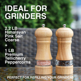 Vietnamese Tellicherry peppercorns deliver bold aroma for fresh grinding.