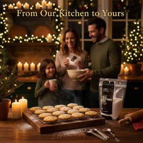 The Sugar Lab no confectioners glaze keeps toppings pure for decorating.