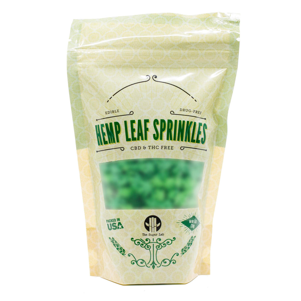 The Sugar Lab Leaf Sprinkles add vibrant edible green leaves to cookies and cakes.