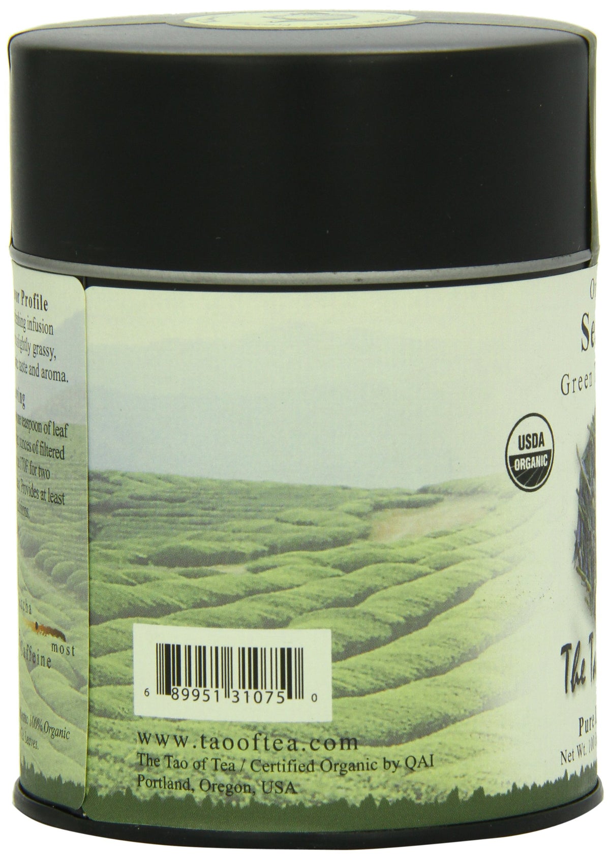 The Tao of Tea 3.5 oz tin keeps loose leaves fresh and ready.