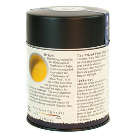 The Tao of Tea Darjeeling loose leaf close-up with delicate tips for aroma.