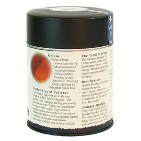 The Tao of Tea Golden Monkey brewed cup shows bold aroma and smooth finish.