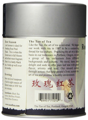 The Tao of Tea Rose Petal Black Tea iced preparation offers a refreshing, fragrant finish.
