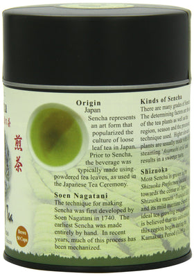 The Tao of Tea Sencha green tea jade brew with soothing oceanic aroma.