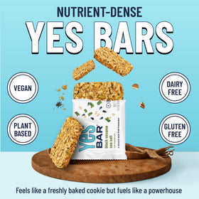 The YES Bar Black Sesame Sea Salt close-up highlights soft, chewy texture