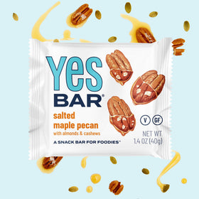 The YES Bar premium nuts and seeds, visible mix for lasting fullness