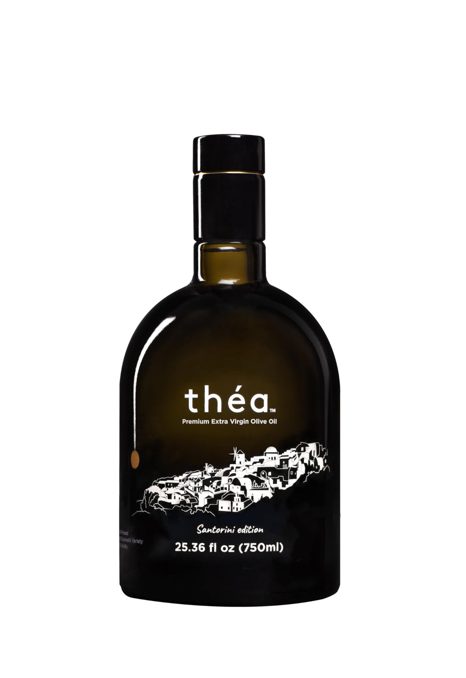 théa Premium Greek olive oil bottle featuring Koroneiki olives, ideal for dressings.