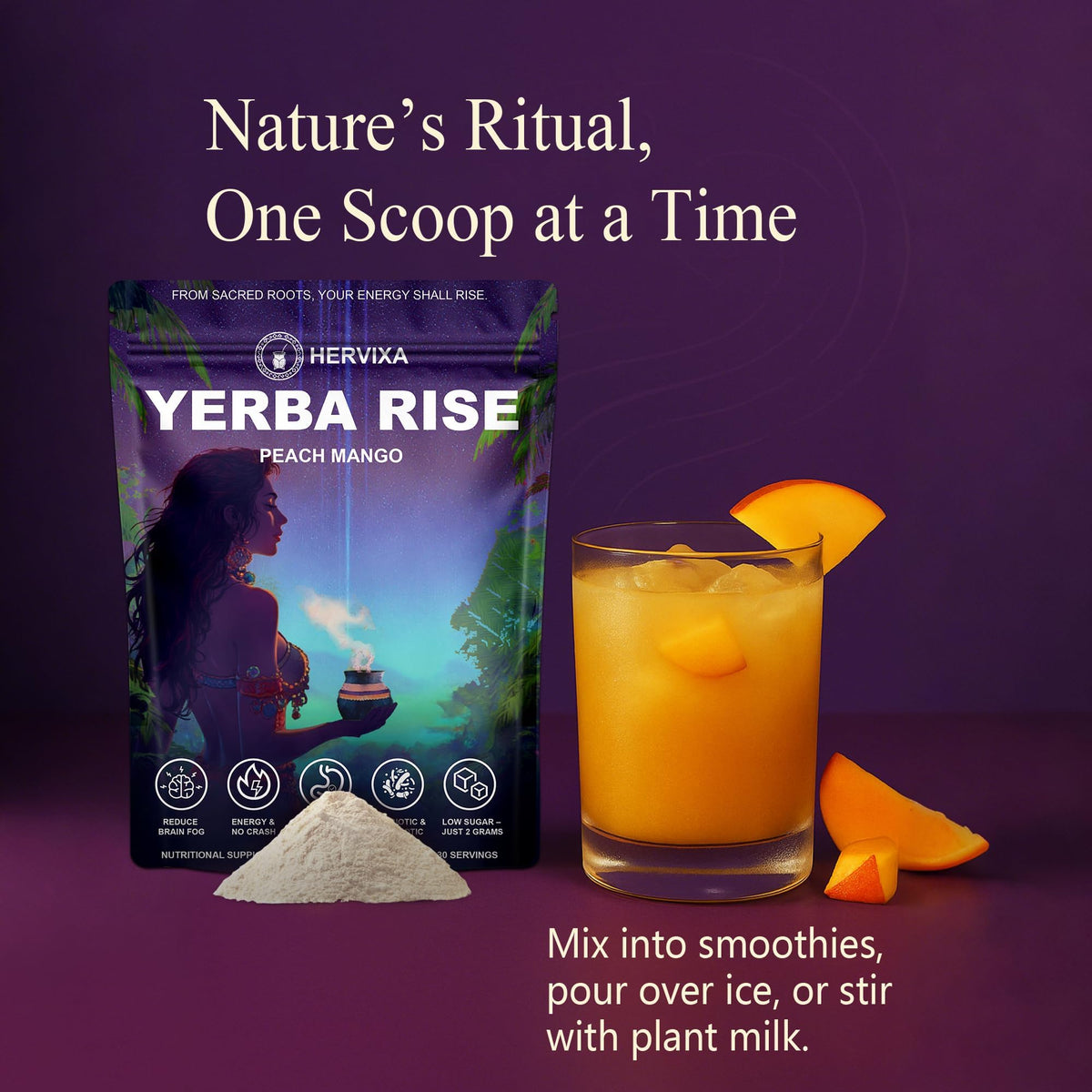 Probiotic fiber blend label highlighting gut-friendly support