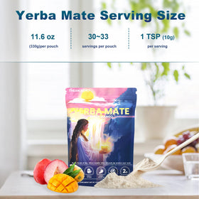 THEANECHO Yerba Mate Peach Mango Tea still life evokes refreshing daily ritual