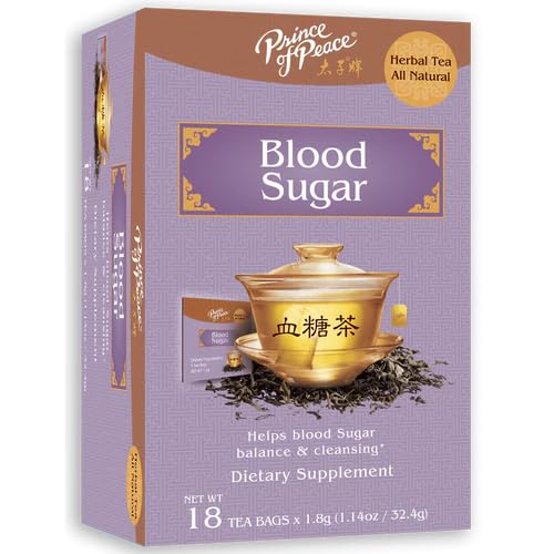 TheCandyCo Blood Sugar Herbal Tea boxes with 36 bags for daily wellness.