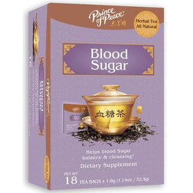 TheCandyCo Blood Sugar Herbal Tea boxes with 36 bags for daily wellness.
