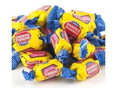 TheCandyCo Dubble Bubble bag front view; bulk packaging for events
