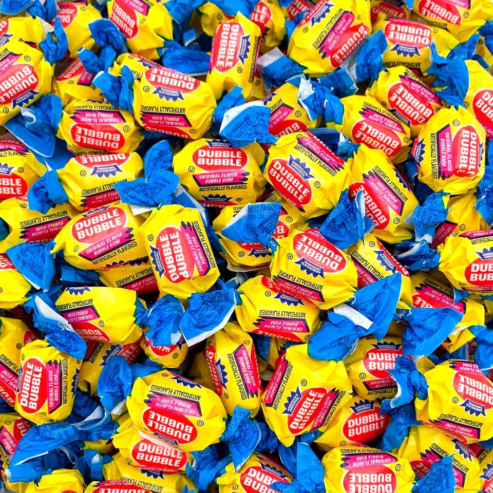 TheCandyCo Dubble Bubble bag original flavor front view for bulk party favors