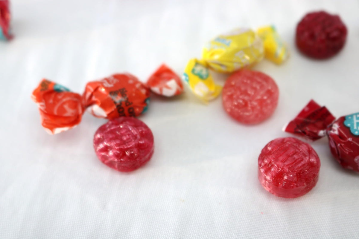 TheCandyCo Blood Orange & Honey candy with tangy orange and honey sweetness.