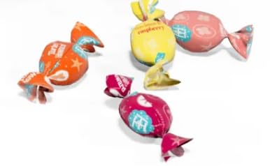 TheCandyCo Meyer Lemon & Raspberry dual flavor candy with bright citrus and berry notes.