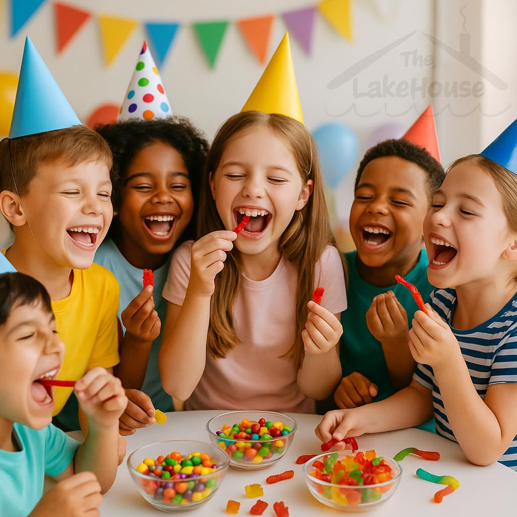 The LakeHouse fruity sour gummy candies displayed for party fun