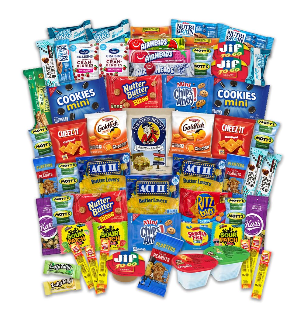 The LakeHouse 60-count snacks variety box for office breaks and home snacking
