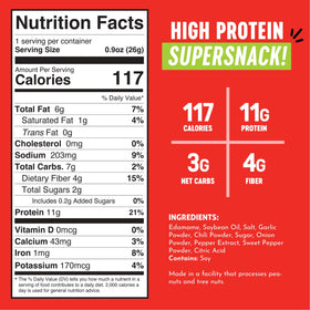 The Only Bean protein edamame snack in a bag, great post-workout fuel.