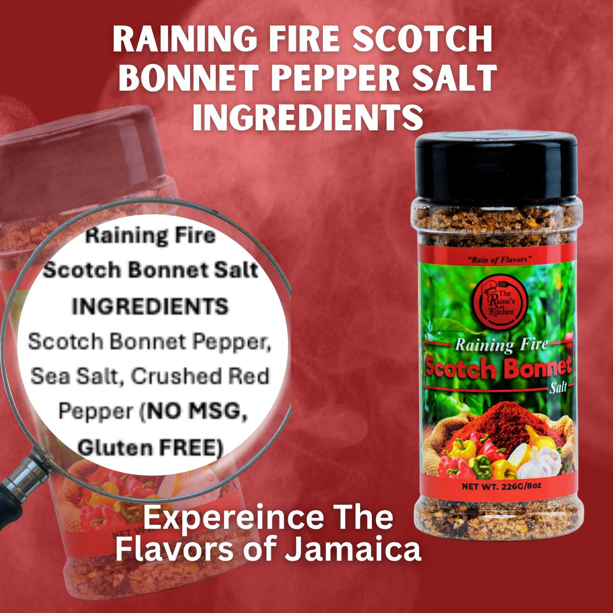 Raina’s Kitchen Scotch Bonnet pepper close-up shows Caribbean heat.