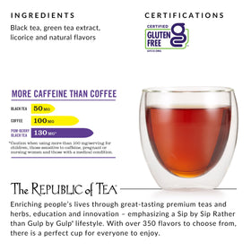 HiCAF Pom-Berry tea bags by The Republic of Tea promote composting after use.