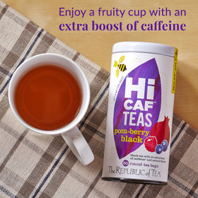 Pom-Berry cup aroma from The Republic of Tea highlights juicy flavors.