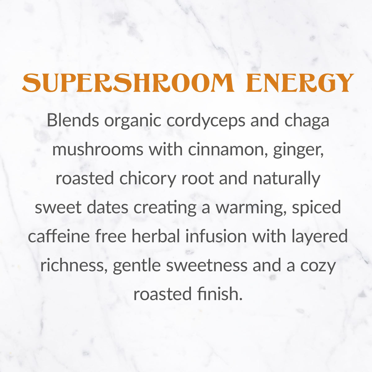 Cinnamon and ginger swirl with roasted chicory for cozy spice aroma.