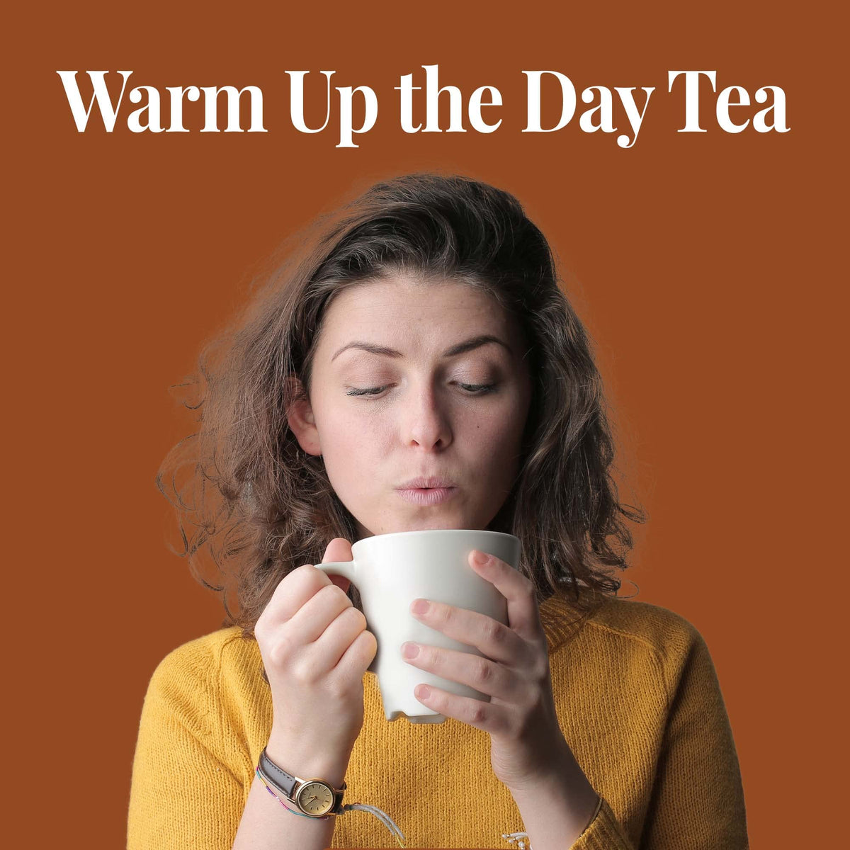 Steeping The Republic of Tea Pumpkin Spice Black Tea in a cup to release aroma.
