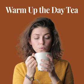 Steeping The Republic of Tea Pumpkin Spice Black Tea in a cup to release aroma.