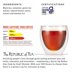 The Republic of Tea HiCAF Cinnamon Toast aroma swirl for a cozy morning.