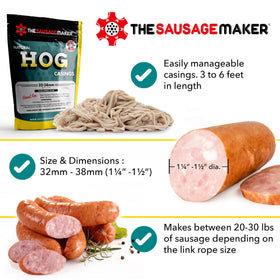 Grilled sausages made with The Sausage Maker casings deliver crisp snap