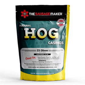 The Sausage Maker natural hog casings package ready for home sausage making