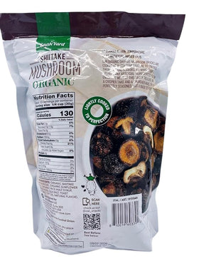 Close-up of The Snak Yard Shiitake crisps showing natural seasoning for umami flavor.