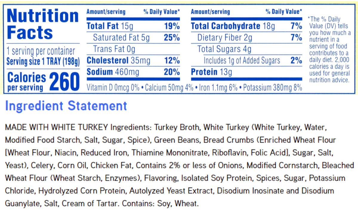 Thick & Easy Purees roasted turkey with stuffing and green beans on a tray for quick prep.